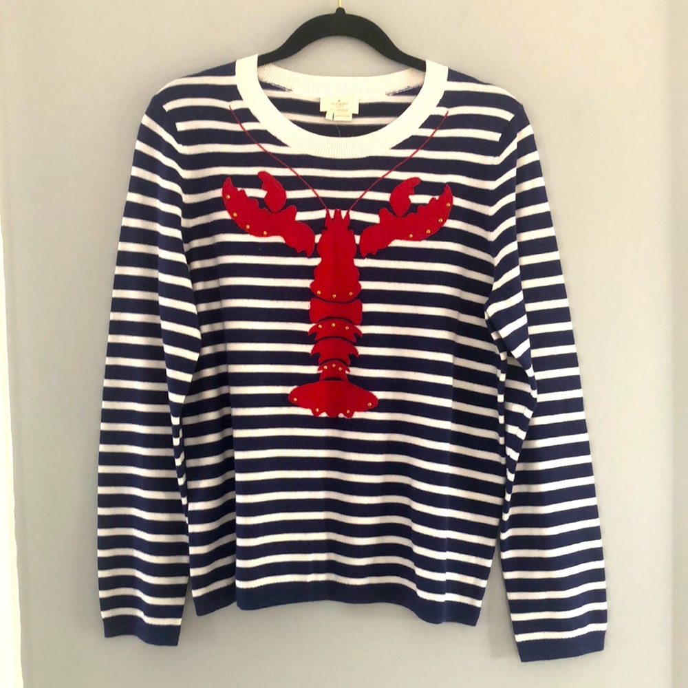 Kate spade ♠️ Lobster 🦞 stripe sweater